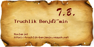 Truchlik Benjámin névjegykártya