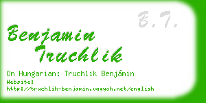 benjamin truchlik business card